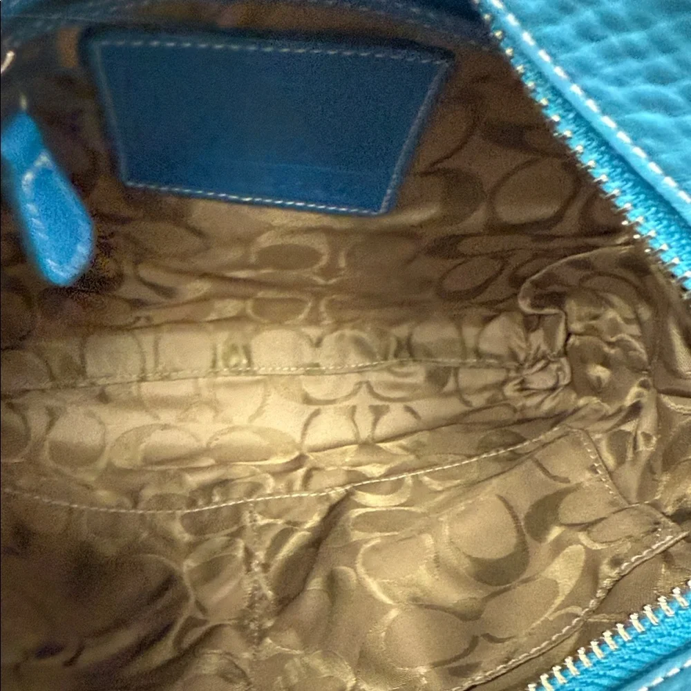 Rare Vintage Teal Blue Coach SoHo Leather Duffle